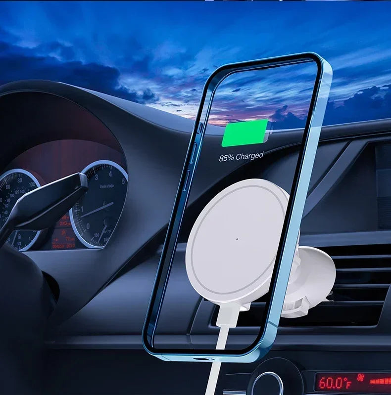 VIKEFON Magnetic Car Wireless Charger For iPhone 12 13 14 15 pro max Air Vent Car Phone Holder Stand Fast Car Charging