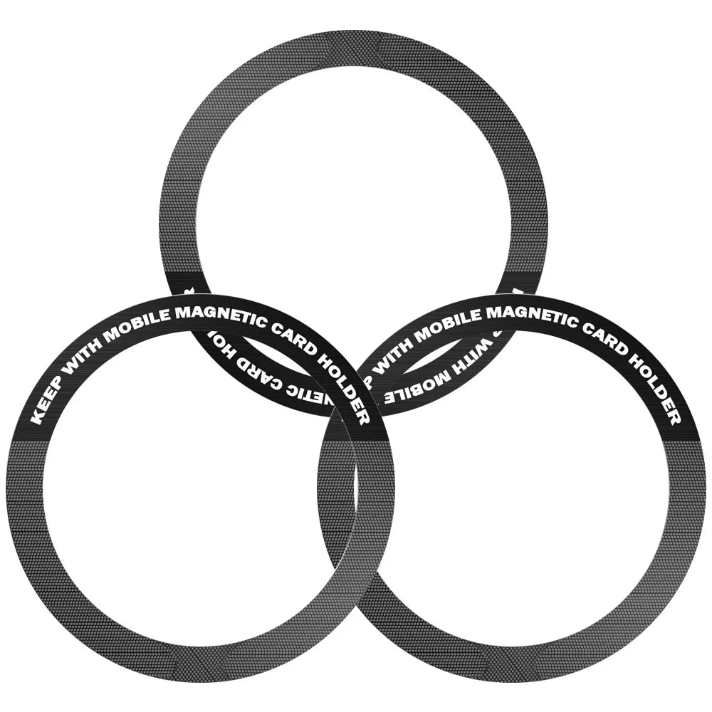 1PC/3PCS Stainless Steel Universal Magnetic Metal Plate Ring For Magsafe Wireless Charger Iron Sheet Sticker Car Phone Holder