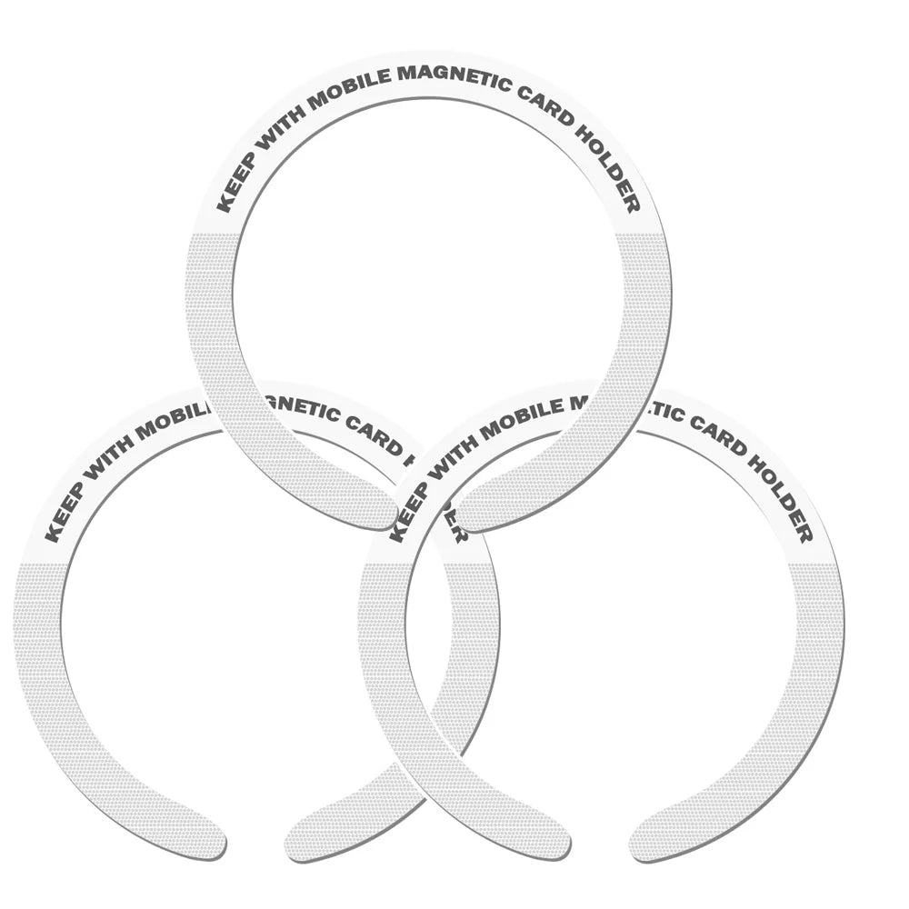 1PC/3PCS Stainless Steel Universal Magnetic Metal Plate Ring For Magsafe Wireless Charger Iron Sheet Sticker Car Phone Holder