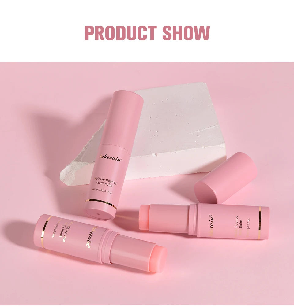 Wrinkle Bounce Multi Balm Extract Deep Hydrating Facial Skin Multi-functional Pink Balm Stick Skin Care Makeup Base Products