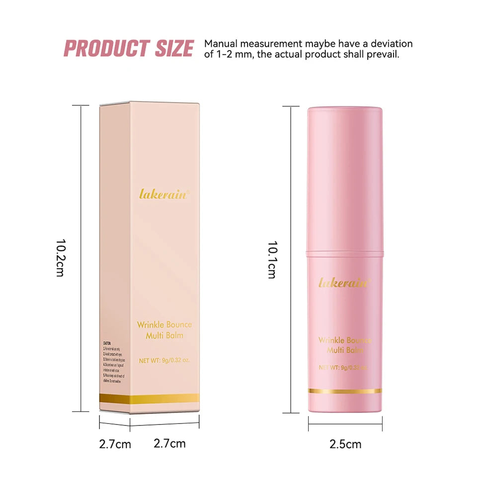 Wrinkle Bounce Multi Balm Extract Deep Hydrating Facial Skin Multi-functional Pink Balm Stick Skin Care Makeup Base Products