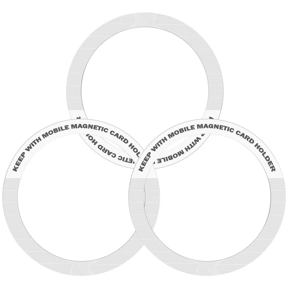 1PC/3PCS Stainless Steel Universal Magnetic Metal Plate Ring For Magsafe Wireless Charger Iron Sheet Sticker Car Phone Holder