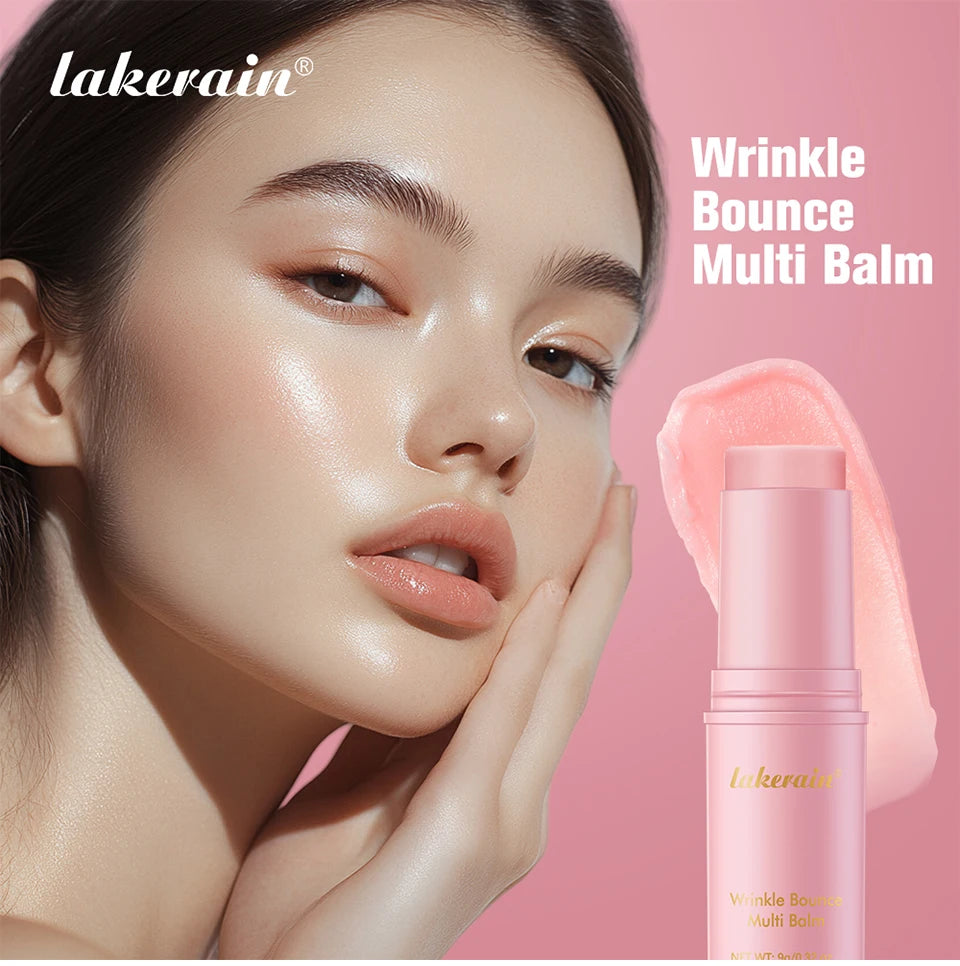 Wrinkle Bounce Multi Balm Extract Deep Hydrating Facial Skin Multi-functional Pink Balm Stick Skin Care Makeup Base Products