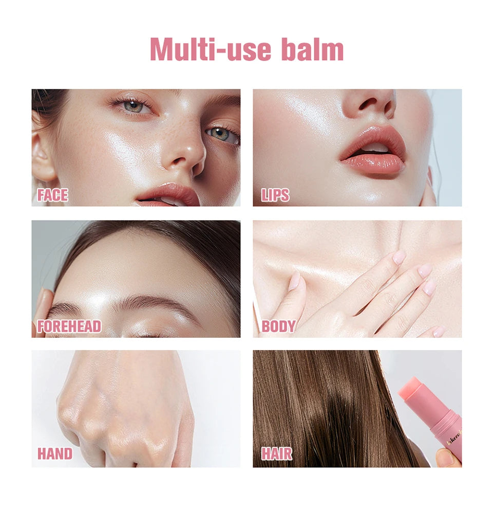 Wrinkle Bounce Multi Balm Extract Deep Hydrating Facial Skin Multi-functional Pink Balm Stick Skin Care Makeup Base Products